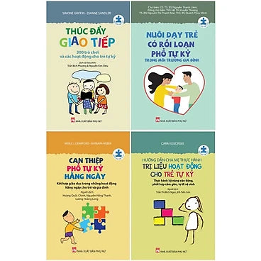 Sách - Đồng hành cùng trẻ tự kỷ - Combo 4 cuốn sách cho trẻ tự kỷ ( 4 Books )