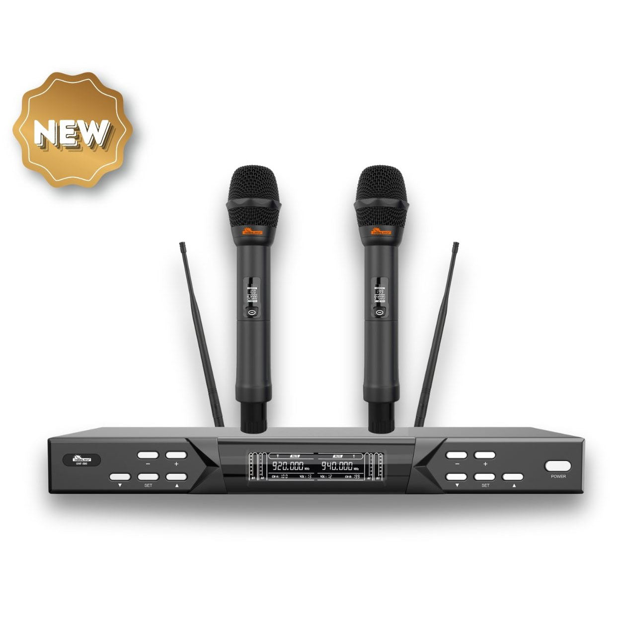 IDOLpro UHF-580 Advanced Dual Wireless Microphone System with Impeccable Audio Quality - Model 2026