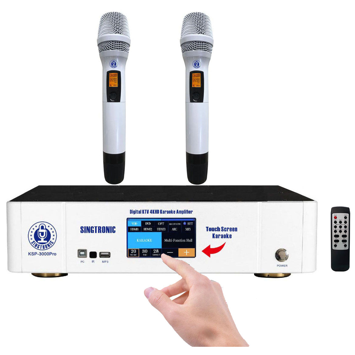 Singtronic KSP-3000Pro Professional 3 in 1 Digital 3000W Karaoke Sound Processor Amplifier