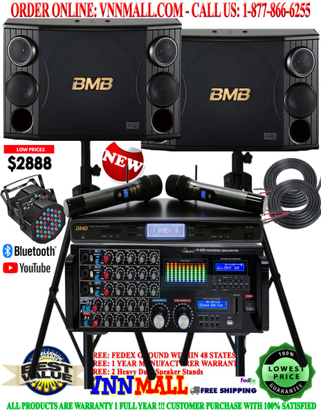 KARAOKE SYSTEM 24 - Complete 2400 W Karaoke System, BMB Japan 3-Way Ka –  VnnMall.com