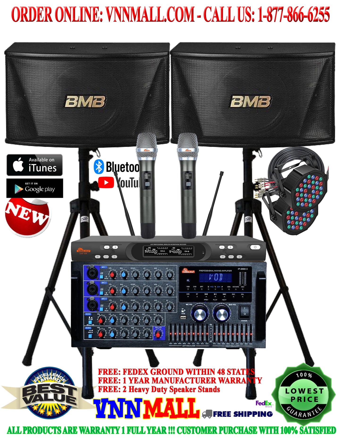 KARAOKE SYSTEM 4 - Youtube Karaoke System 900W - Built In Bluetooth, Optical - Model 2026