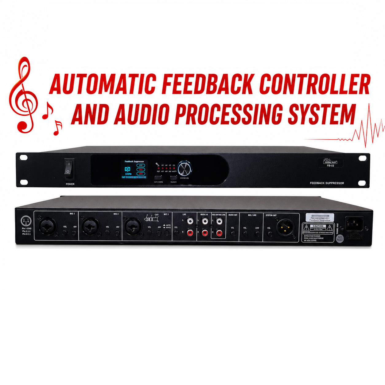 3-Channel Automatic Feedback Controller & Audio Processing System ( Máy nâng tiếng và chống hú )