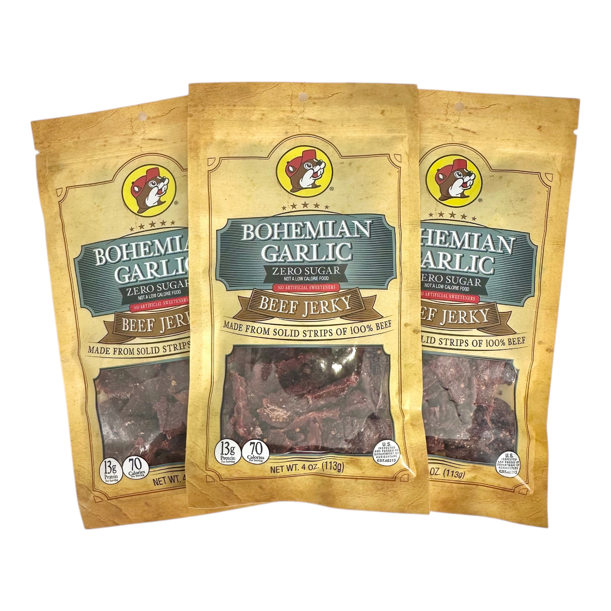 Bohemian Garlic Zero Sugar Beef Jerky