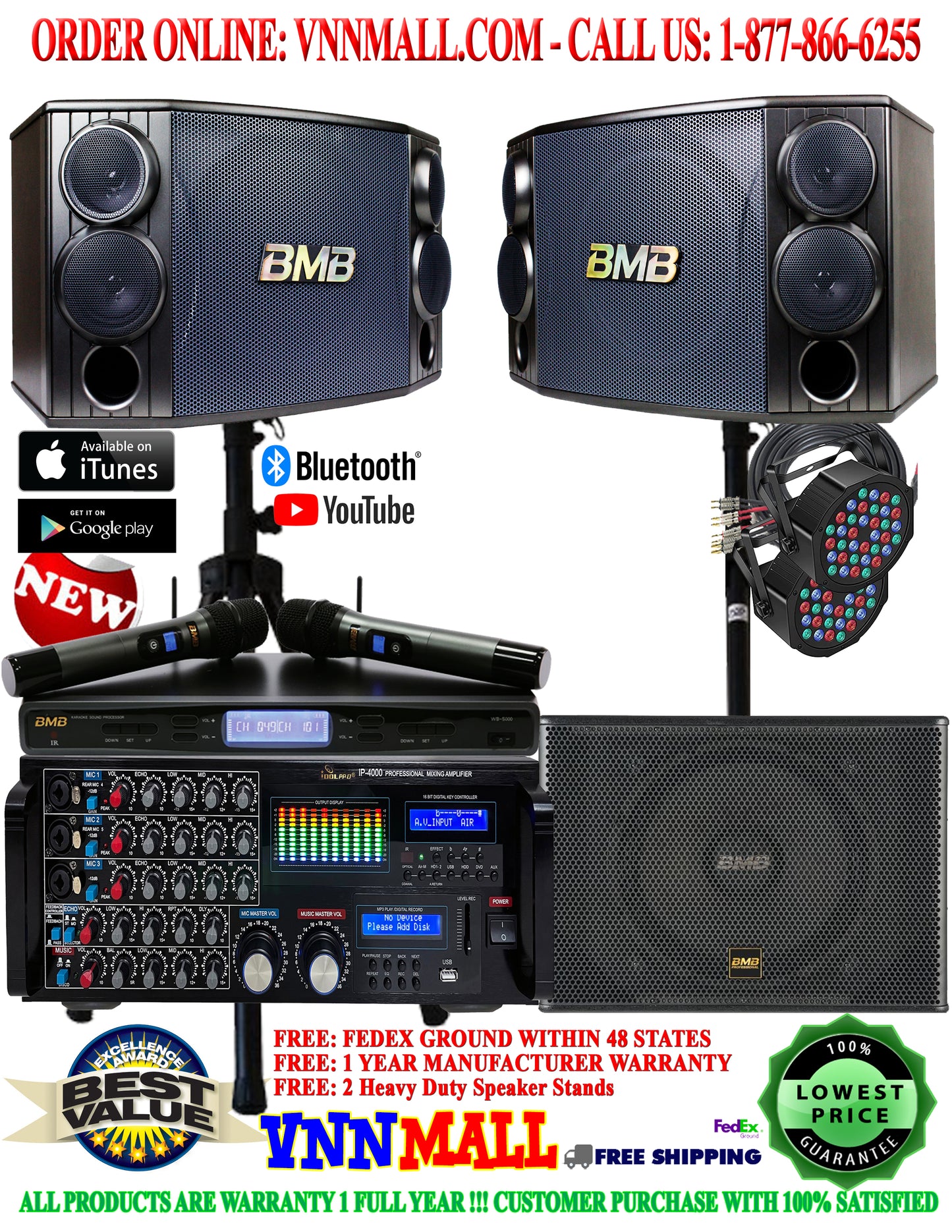 ( Sold Out - PreOrder Only ) KARAOKE SYSTEM 14 - NEWEST MODEL: 2025 - 3000W Professional YouTube Karaoke System