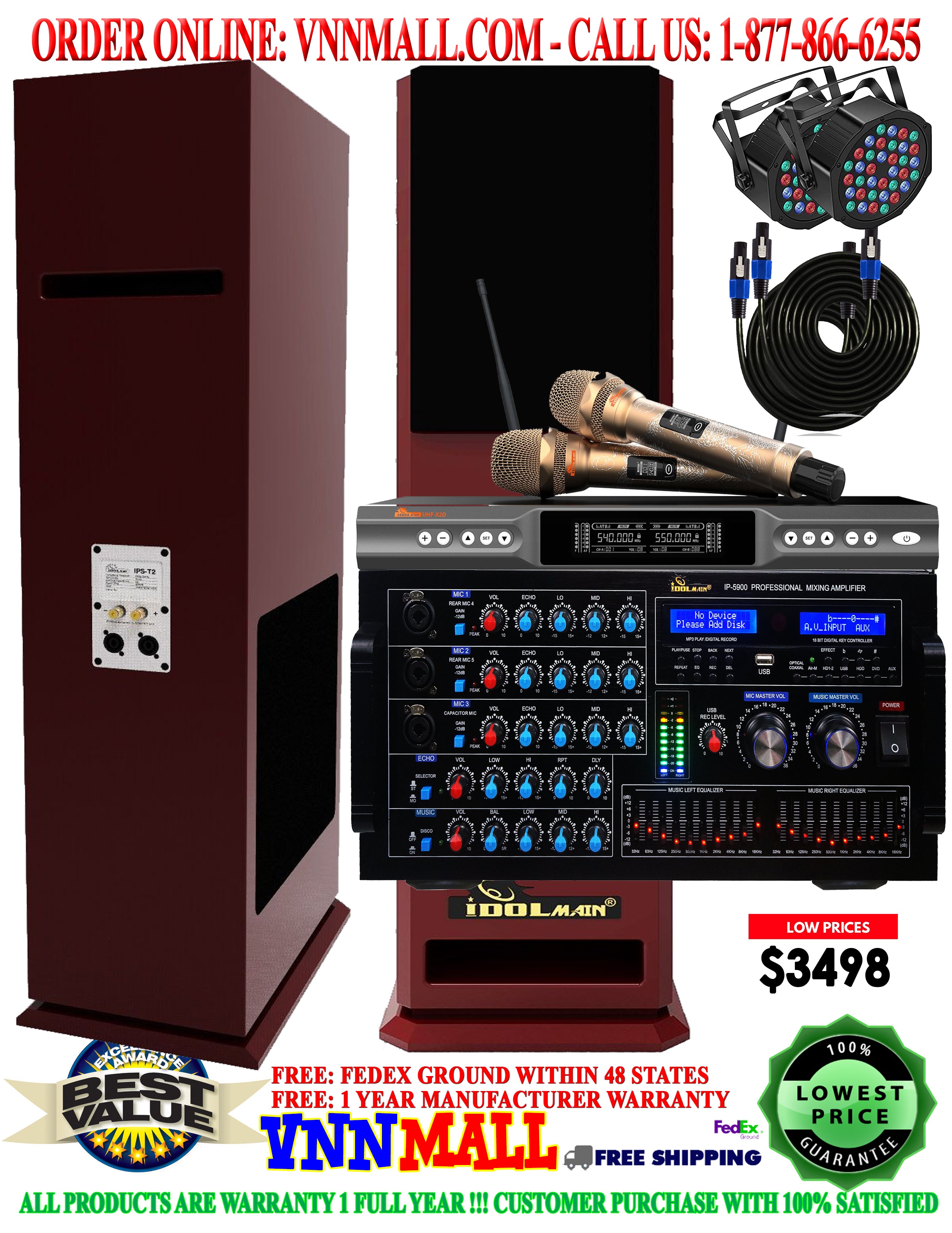 KARAOKE SYSTEM IDOLMAIN 4000W Professional System Bluetooth