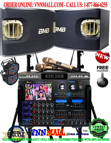 KARAOKE SYSTEM 26 - NEWEST MODEL: 2024 - BMB Advanced Package 3-Way Vocal Speakers  2400 Watts - Amplifier 8000 Watts