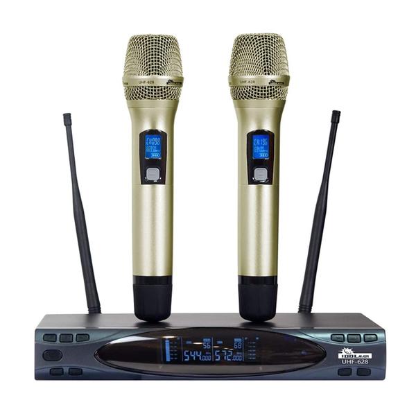 ( OPEN BOX ) IDOLMAIN UHF-628 Auto Sound Cut Off When Dropping Dual Wireless Microphone ( MODEL 2024 )