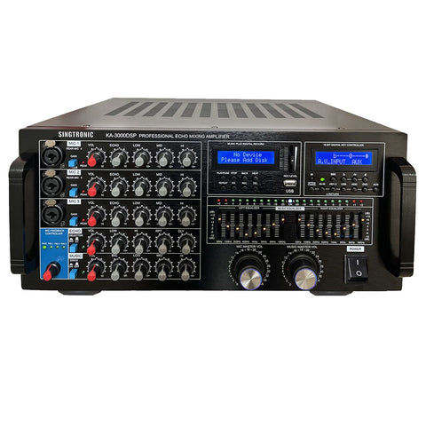 Singtronic KA-3000DSP Professional KJ/DJ 3000W Analog Mixing Amplifier BUILT IN FEEDBACK CONTROL - Model 2023