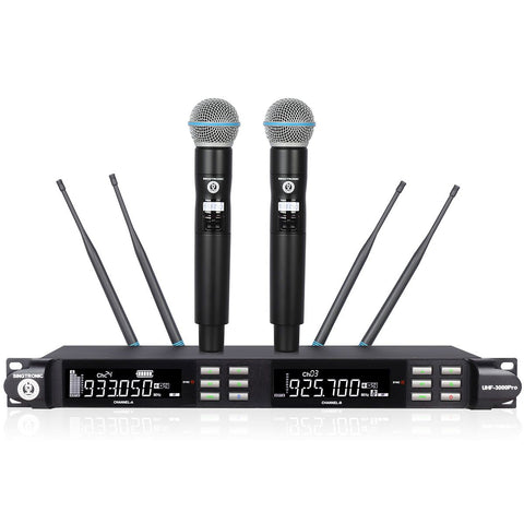Singtronic UHF-3000Pro Professional True Diversity 2 x Wireless Microphone - Model 2024