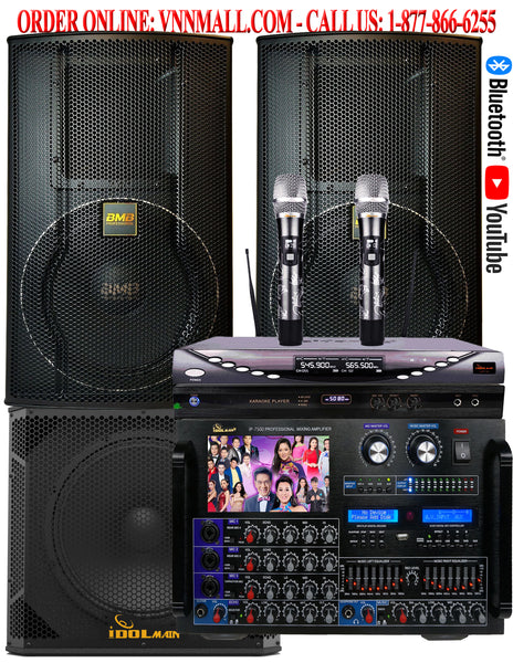 Alto-falante Bluetooth Big Pro 500 Amazing Wireless Karaoke, cor preta