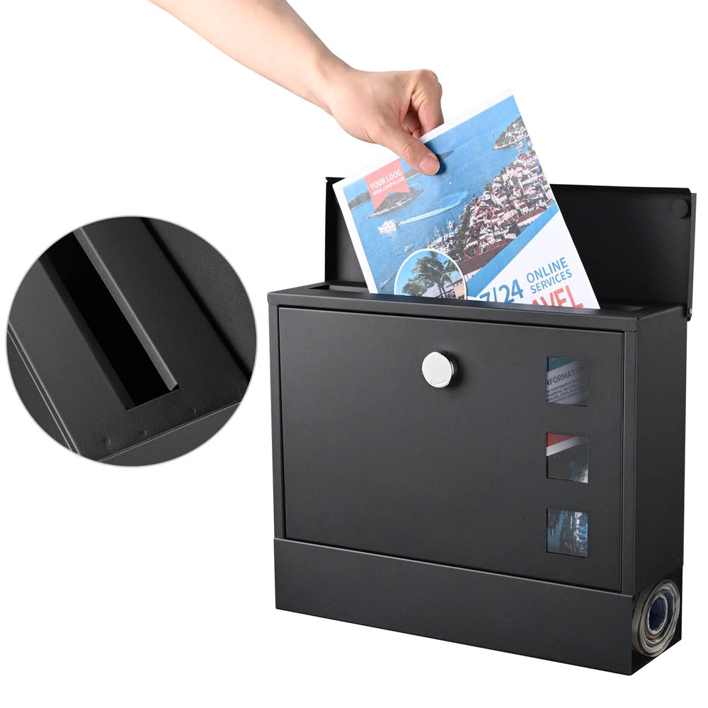 Yescom Lockable Mailbox Wall Mount 14x12x4 in