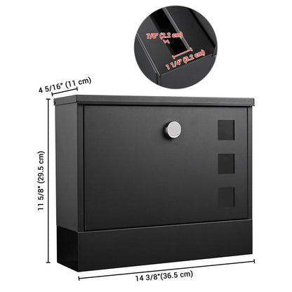 Yescom Lockable Mailbox Wall Mount 14x12x4 in