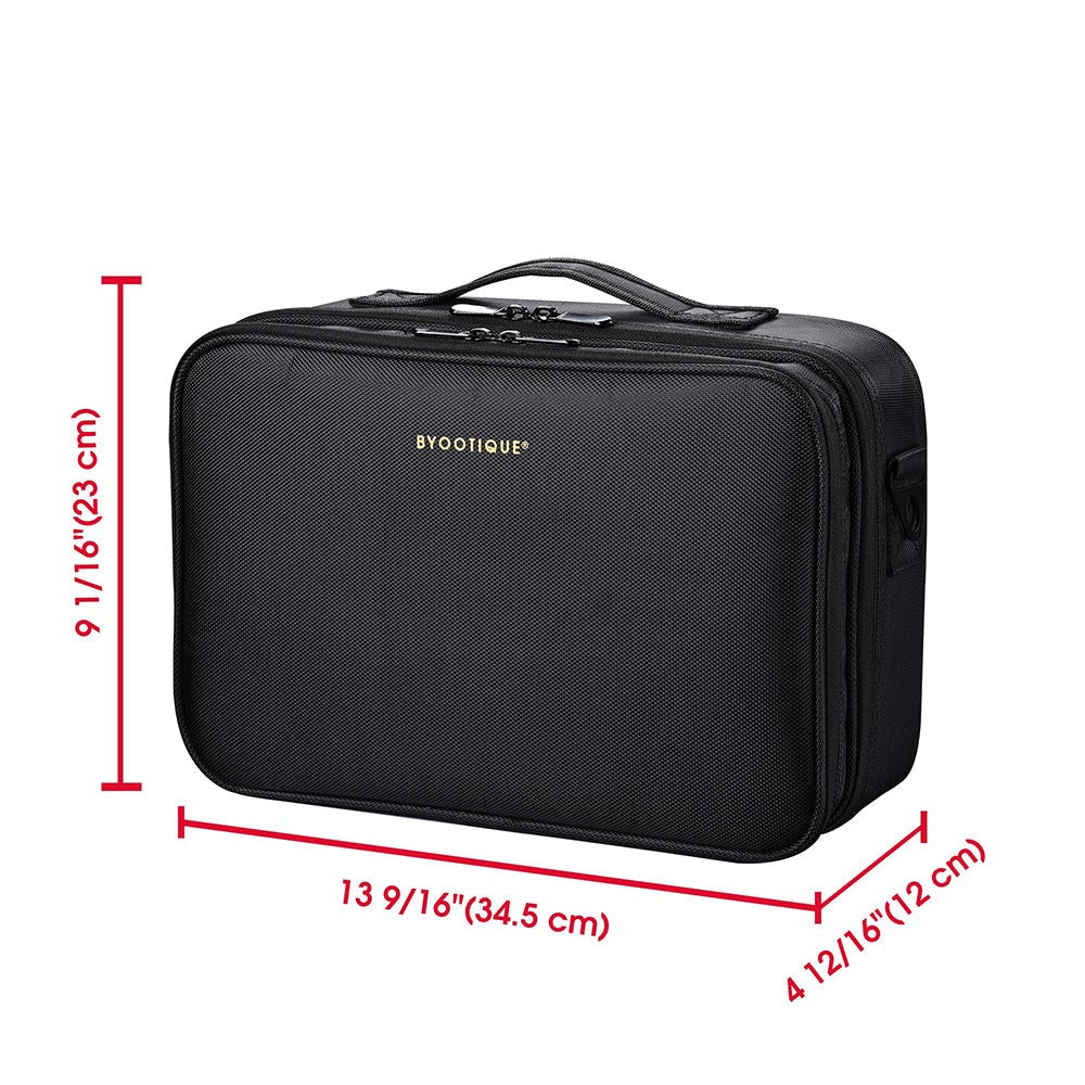 Byootique Portable Oxford Makeup Artist Soft Train Bag Case 13x9x4"