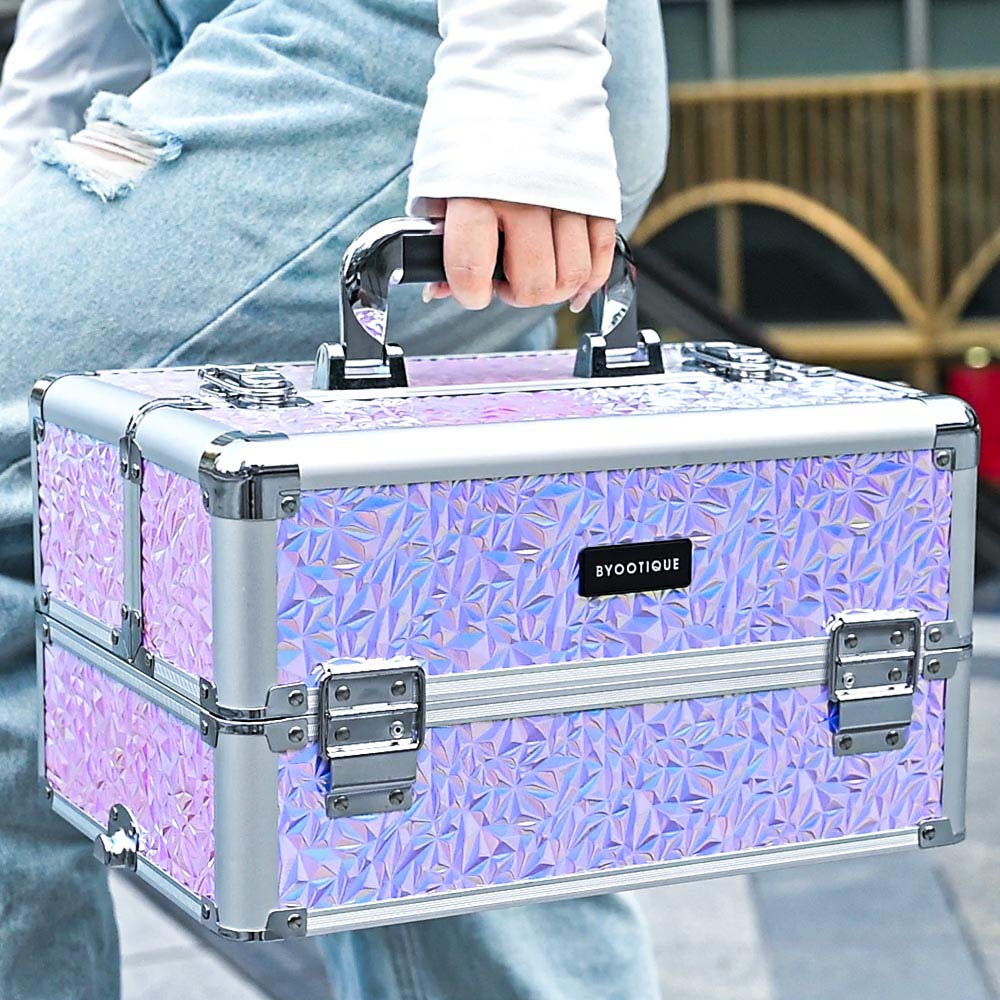 Byootique 4 in 1 Rolling Makeup Case Aluminum Keylock