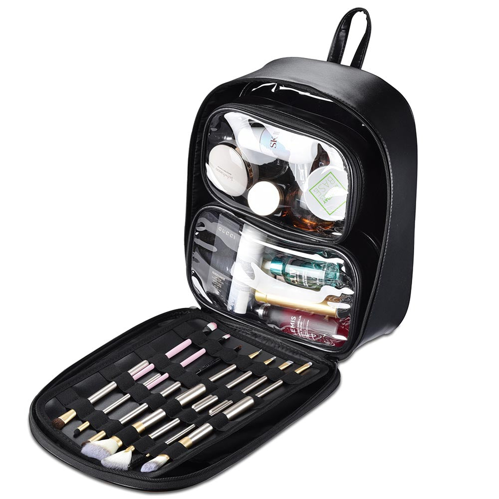 Byootique Makeup Artist Backpack w/ 4 Clear Pouches