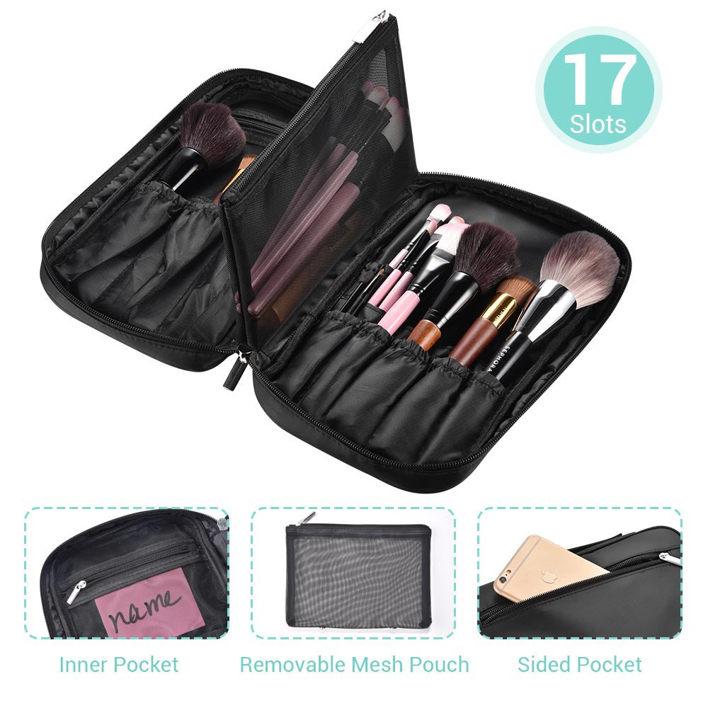 Byootique Makeup Brush Belt Pouch Organizer 17 Slots w/ Handle