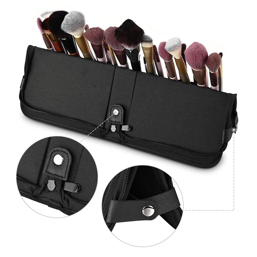 Byootique Makeup Brush Holder with 29 Pockets Stand Up