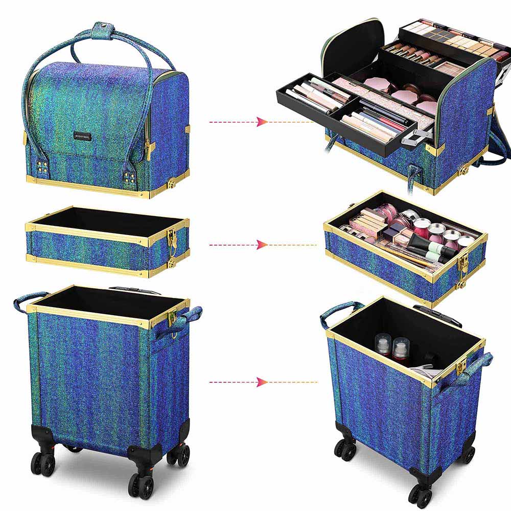 Byootique Makeup Artist Case on Wheels Hairstylist Case