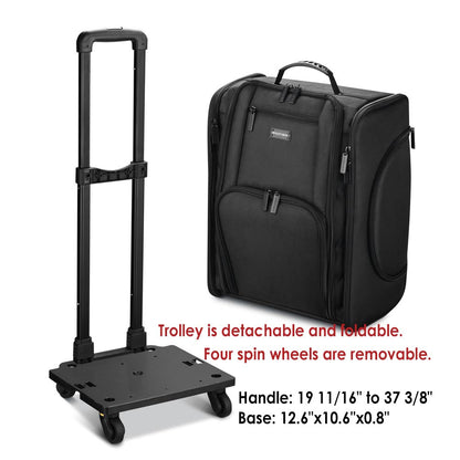 Byootique Rolling Case with Detach Trolley Wheels & Compartments