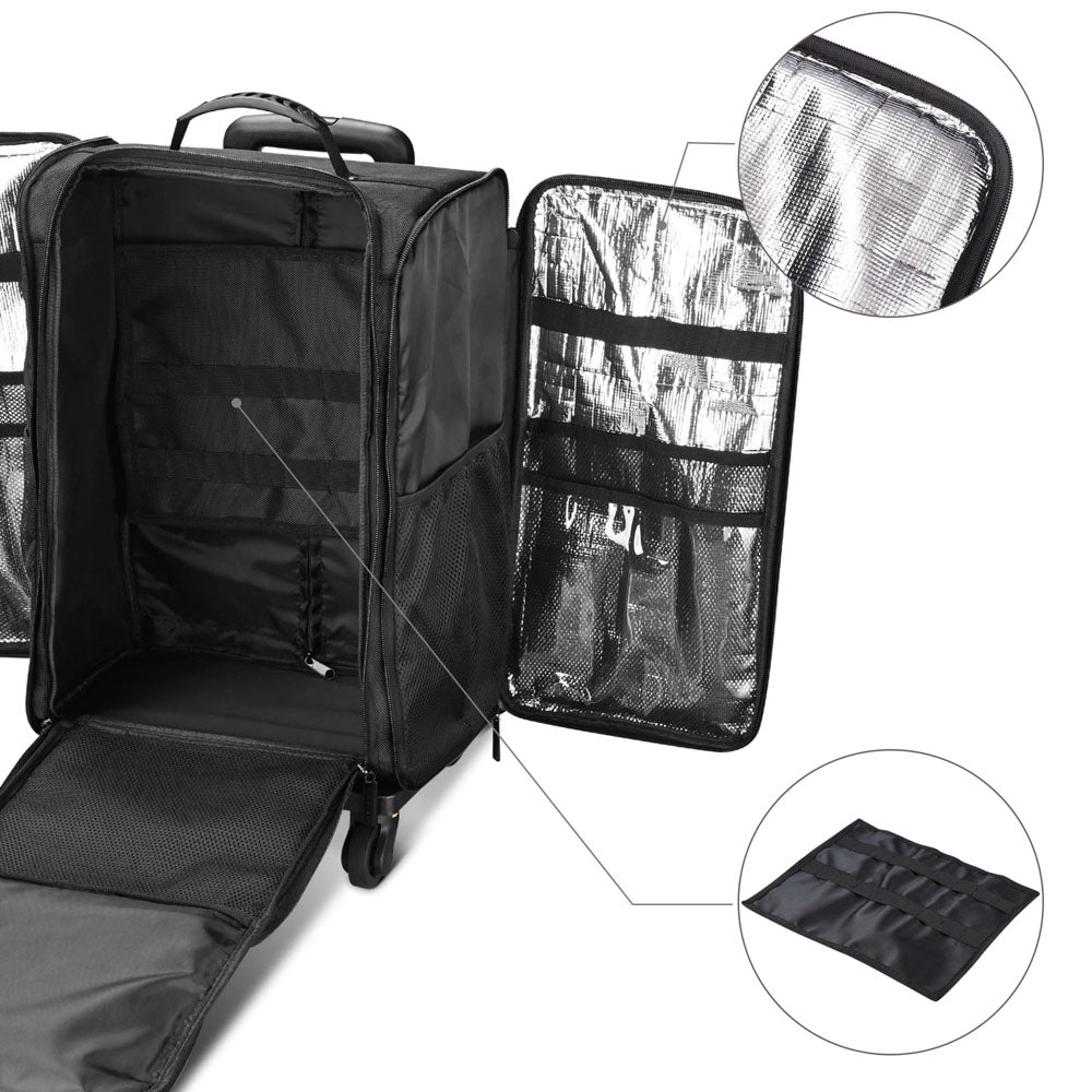 Byootique Rolling Case with Detach Trolley Wheels & Compartments