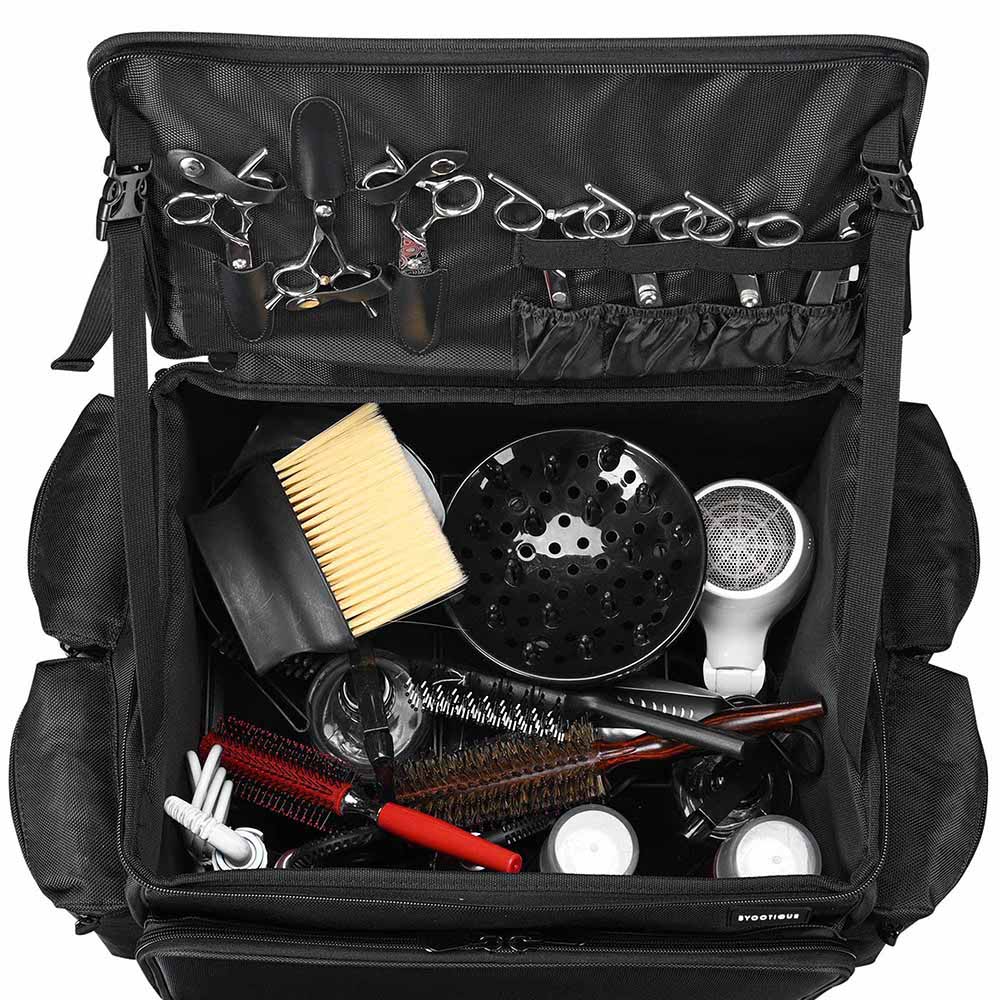 Byootique Hairdresser Suitcase on Wheels for Hairstylist Makeup Artist