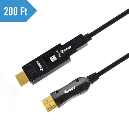 200 Feet Orei Fiber Optic Active HDMI Cable supports up to 4K @ 60Hz