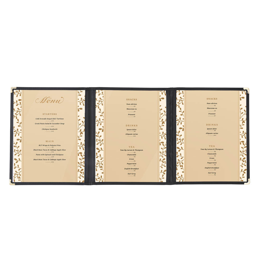 Yescom 30x Menu Covers Cafe Restaurant Triple 8.5x11