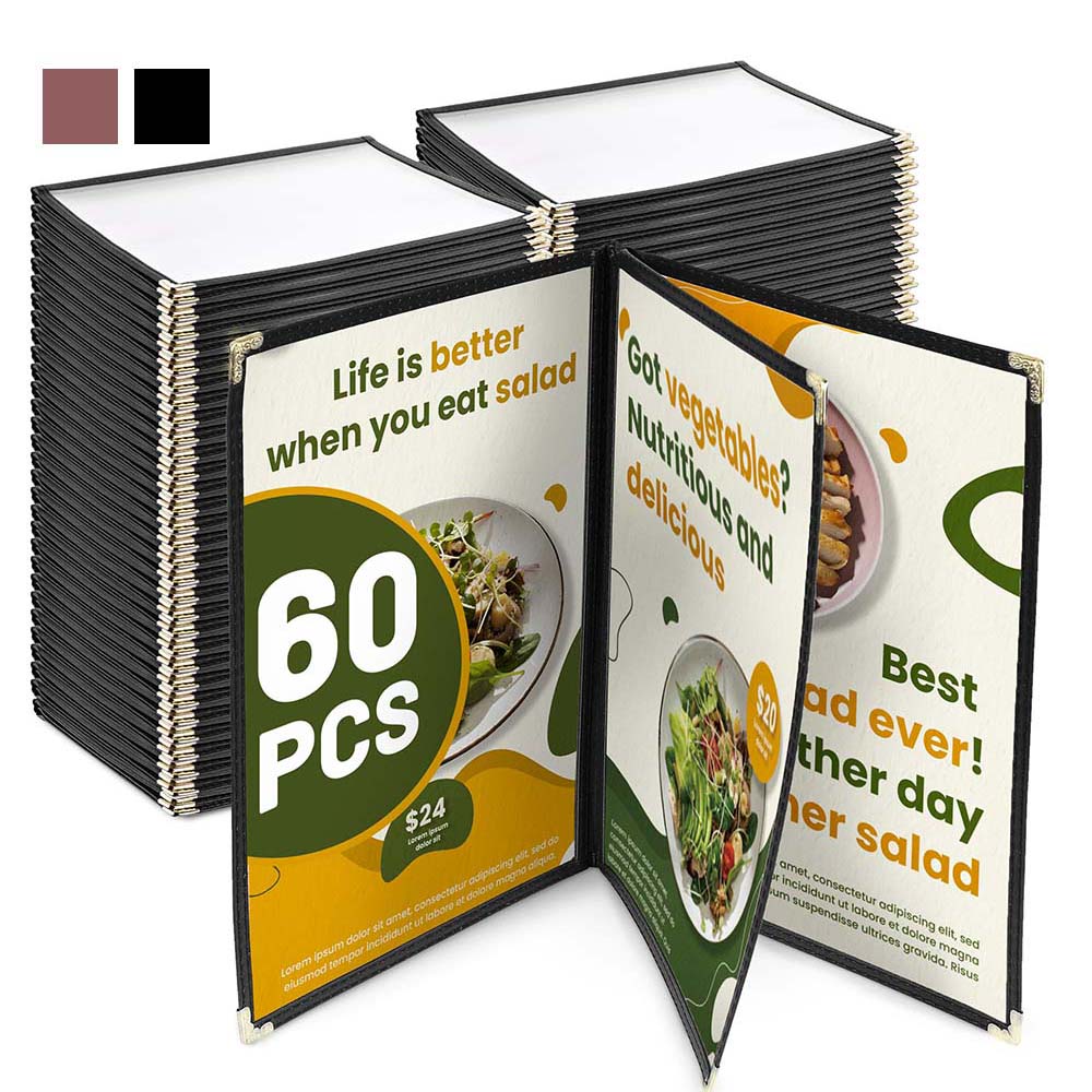 Yescom 60x Menu Covers 8.5x11 Restaurant Cafe 6 View