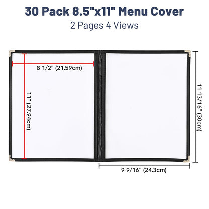 Yescom 30x Menu Covers Cafe Restaurant Double 8.5x11