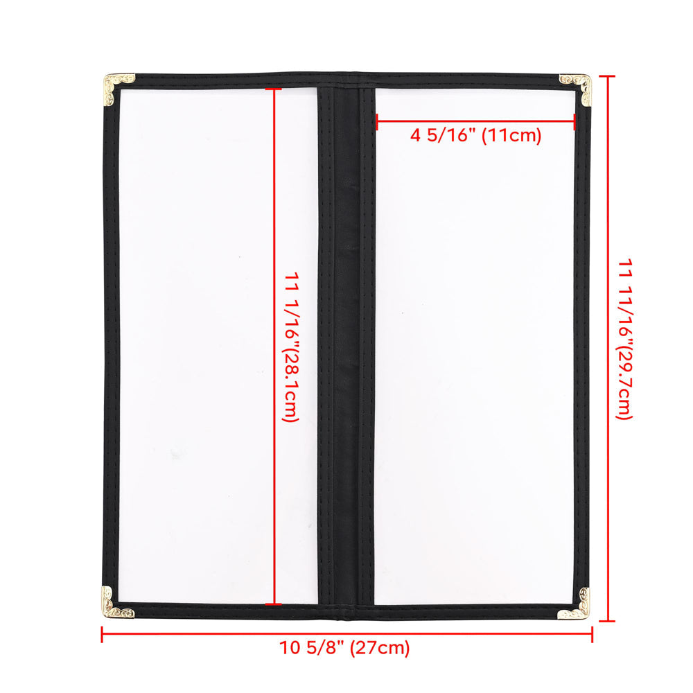 Yescom 30x Menu Book Covers Cafe Restaurant Double 4.25x11