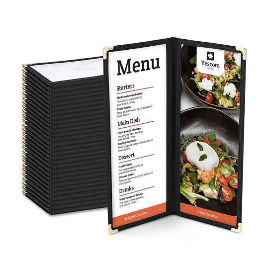 Yescom 30x Menu Book Covers Cafe Restaurant Double 4.25x11