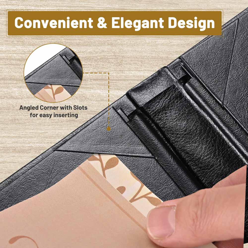 Yescom 8.5x14 PU Leather Menu Covers Set(5) 6-View