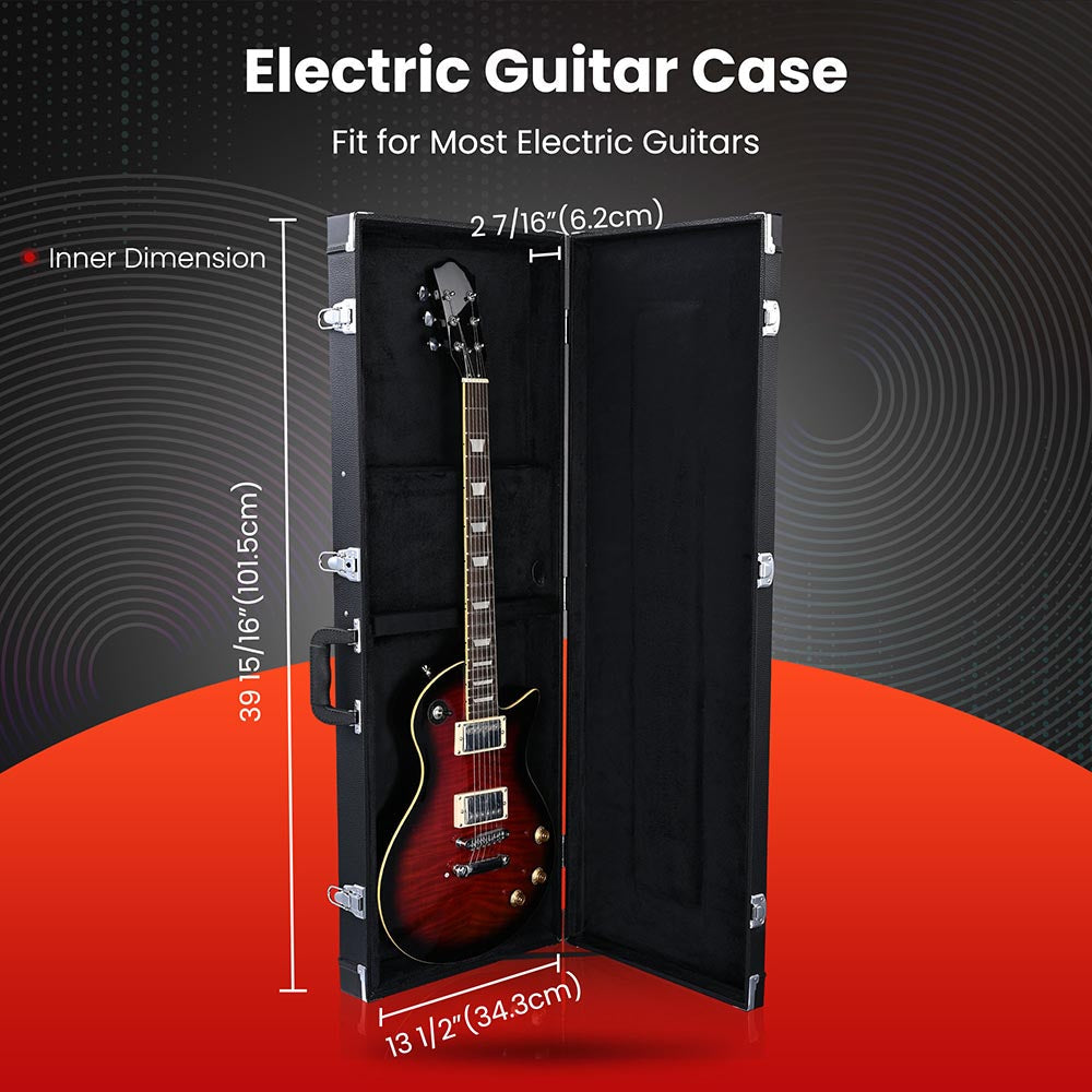 Yescom Lockable Universal Electric Guitar Hard-Shell Case 41"x14" Wooden