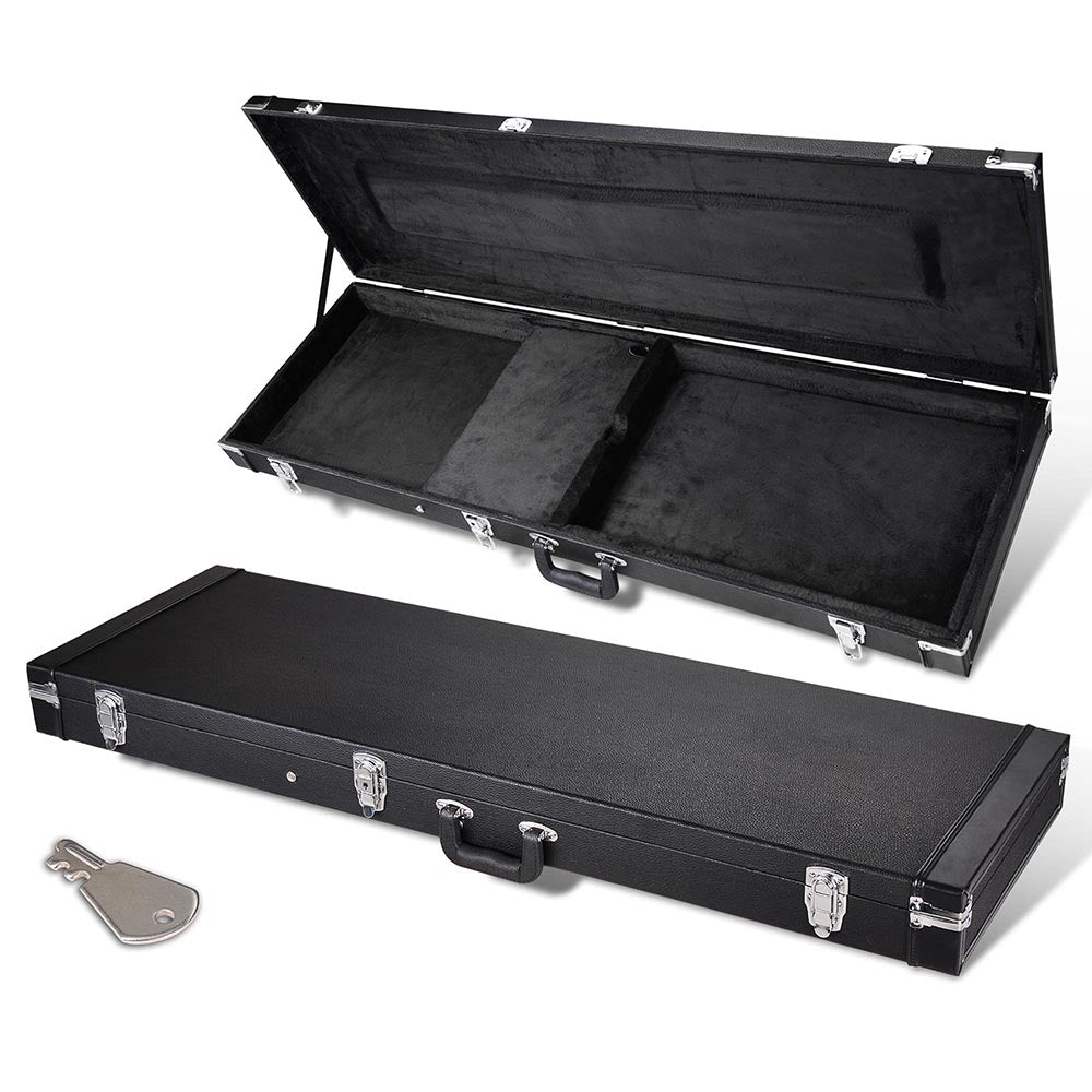 Yescom Lockable Universal Electric Bass Guitar Hard-Shell Case 48x15 in