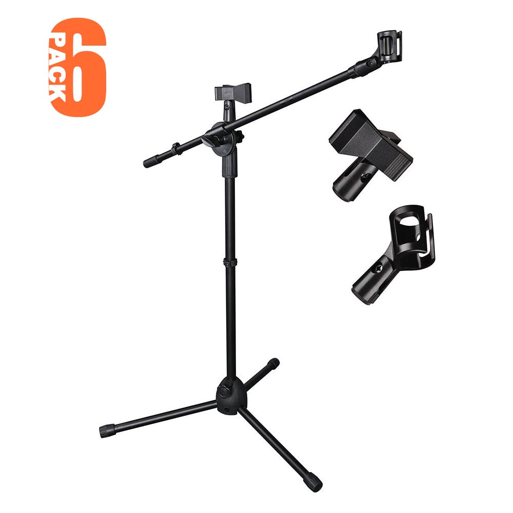 Yescom Microphone Boom Stand w/ 2 Mic Clips Adjustable Tripod