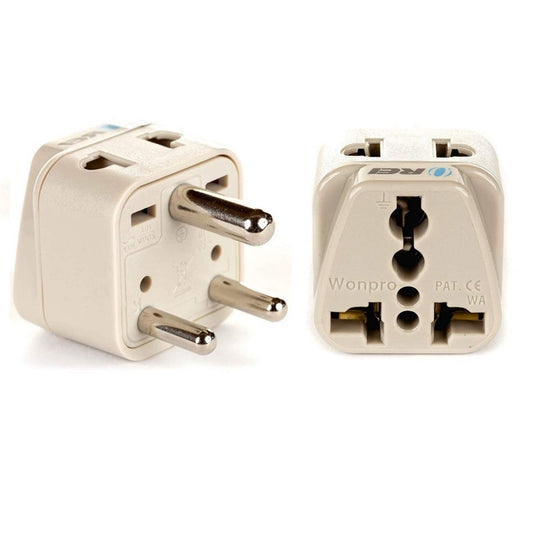 India, Nepal Travel Adapter - 2 in 1 - Type D - Compact Design (DB-10)