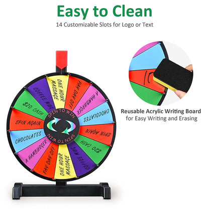 WinSpin 12" Tabletop Prize Wheel Color Dry Erase