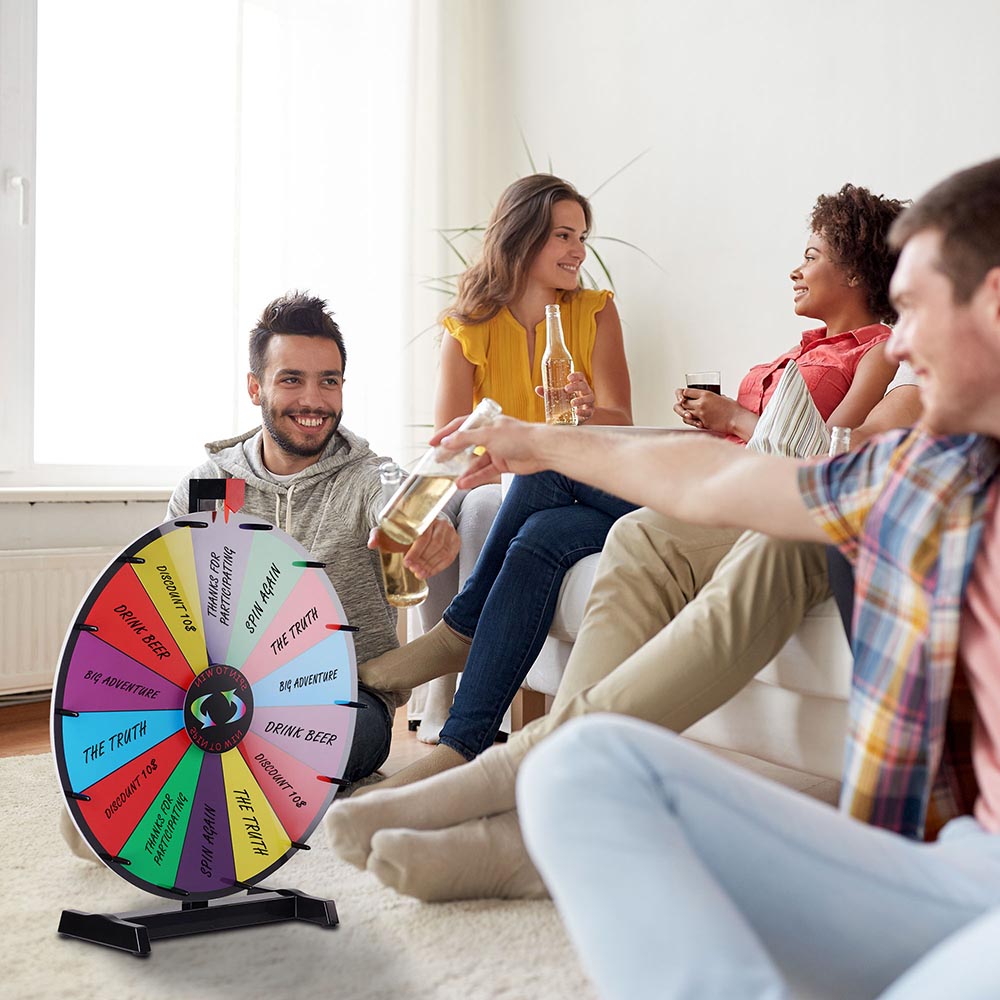 WinSpin 24" Tabletop Prize Wheel Colorful Dry Erase