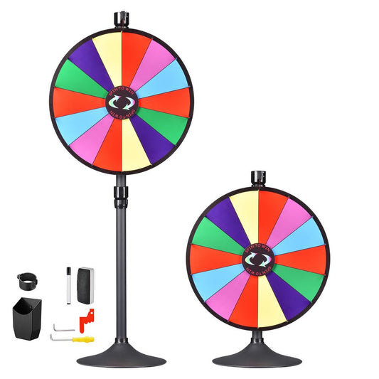 WinSpin 24" 14 Slot Floor Stand Color Clicker Dry Erase Prize Wheel