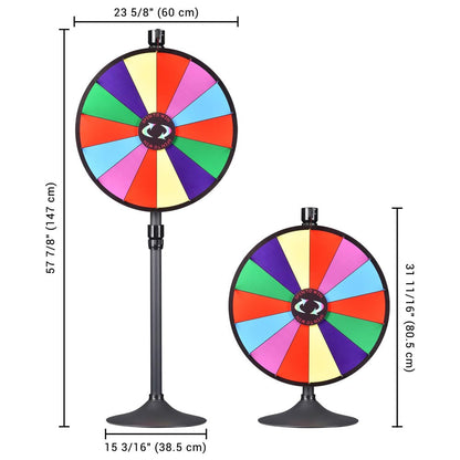 WinSpin 24" 14 Slot Floor Stand Color Clicker Dry Erase Prize Wheel