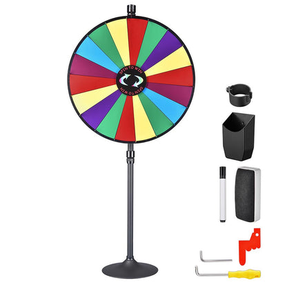 WinSpin 36" Prize Wheel Floor Stand Tabletop 18-Slot