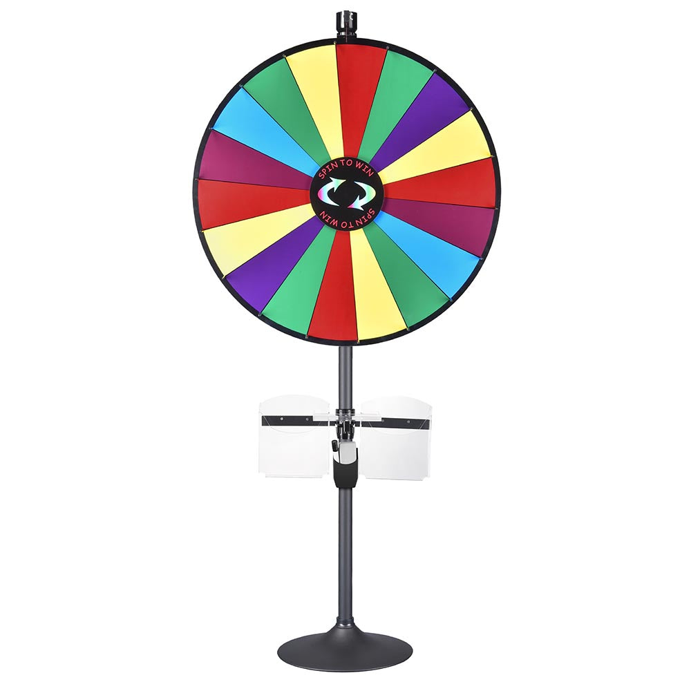 WinSpin 36" Prize Wheel Floor Stand Tabletop 18-Slot