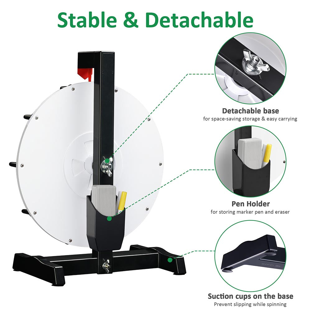 WinSpin 12" 10 Slot Custom Prize Wheel Tabletop