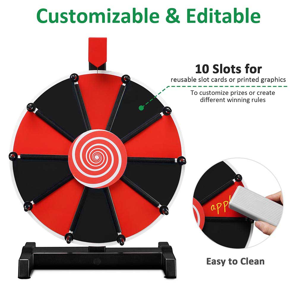 WinSpin 12" 10 Slot Custom Prize Wheel Tabletop