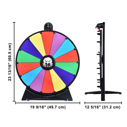 WinSpin 20" Prize Wheel Tabletop Lay Flat with Bald Eagle