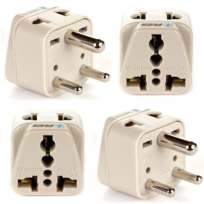 India, Nepal Travel Adapter - 2 in 1 - Type D - Compact Design (DB-10)