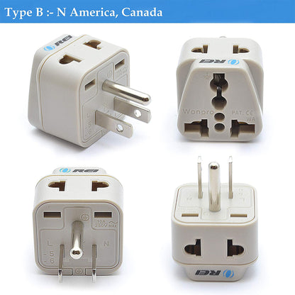 World Travel Adapter Plug International- All in One-  Compact Design (DB7-SET)