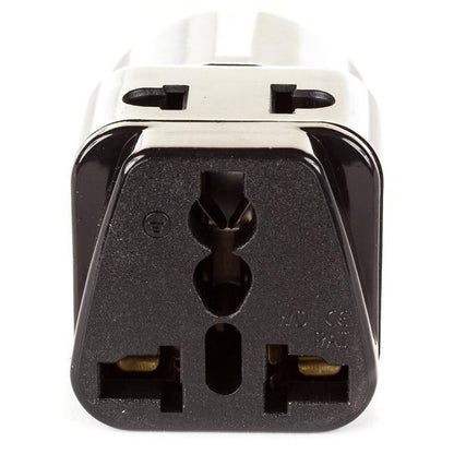 OREI 2 in 1 USA to Europe Adapter Plug (Schuko, Type E/F) - 2 Pack, Black