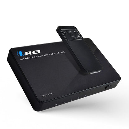 Ultra HD 4x1 HDMI Switch with Audio Extractor & IR Remote (UHD-401)