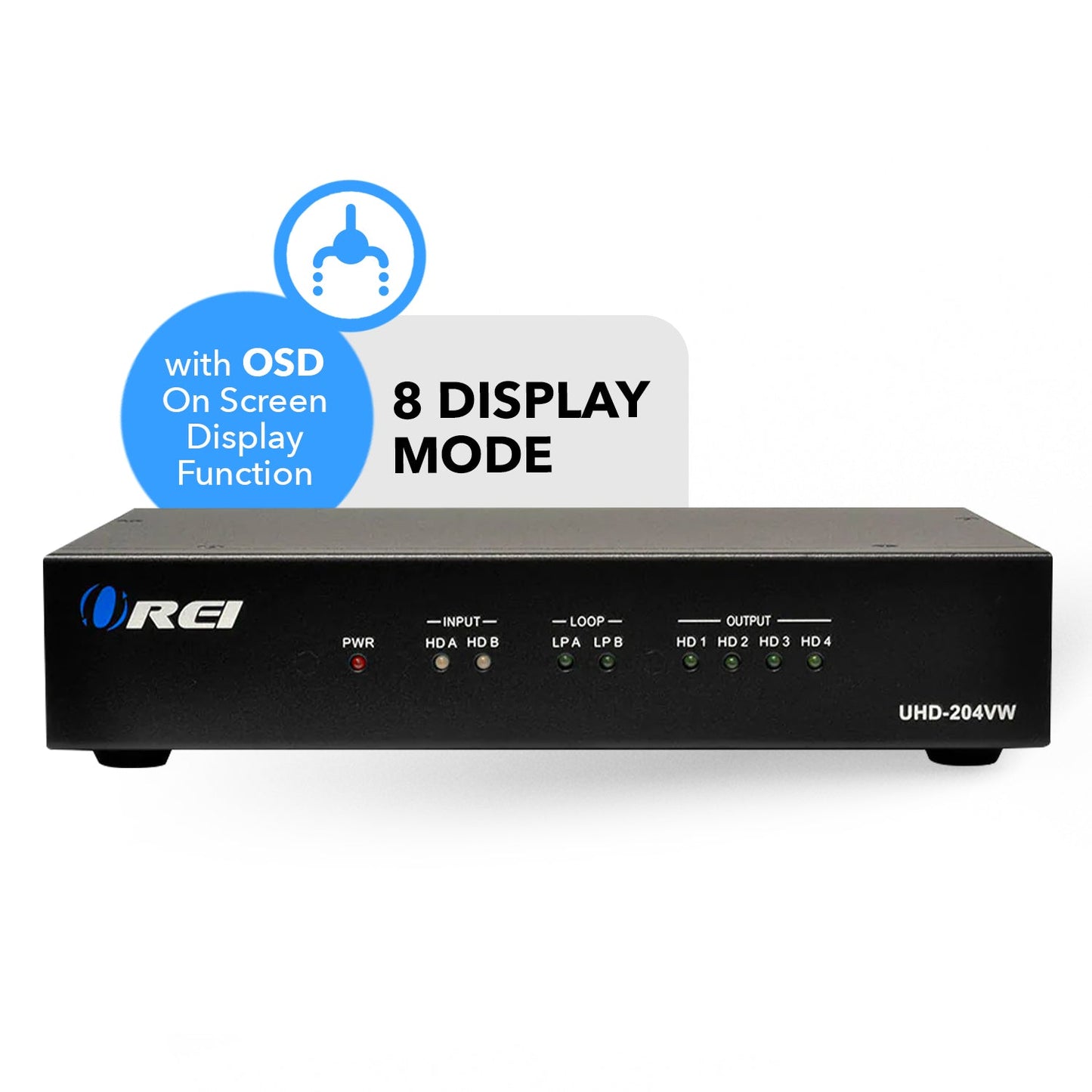 2x4 Video Wall Controller with 180 degree rotation (UHD-204VW)